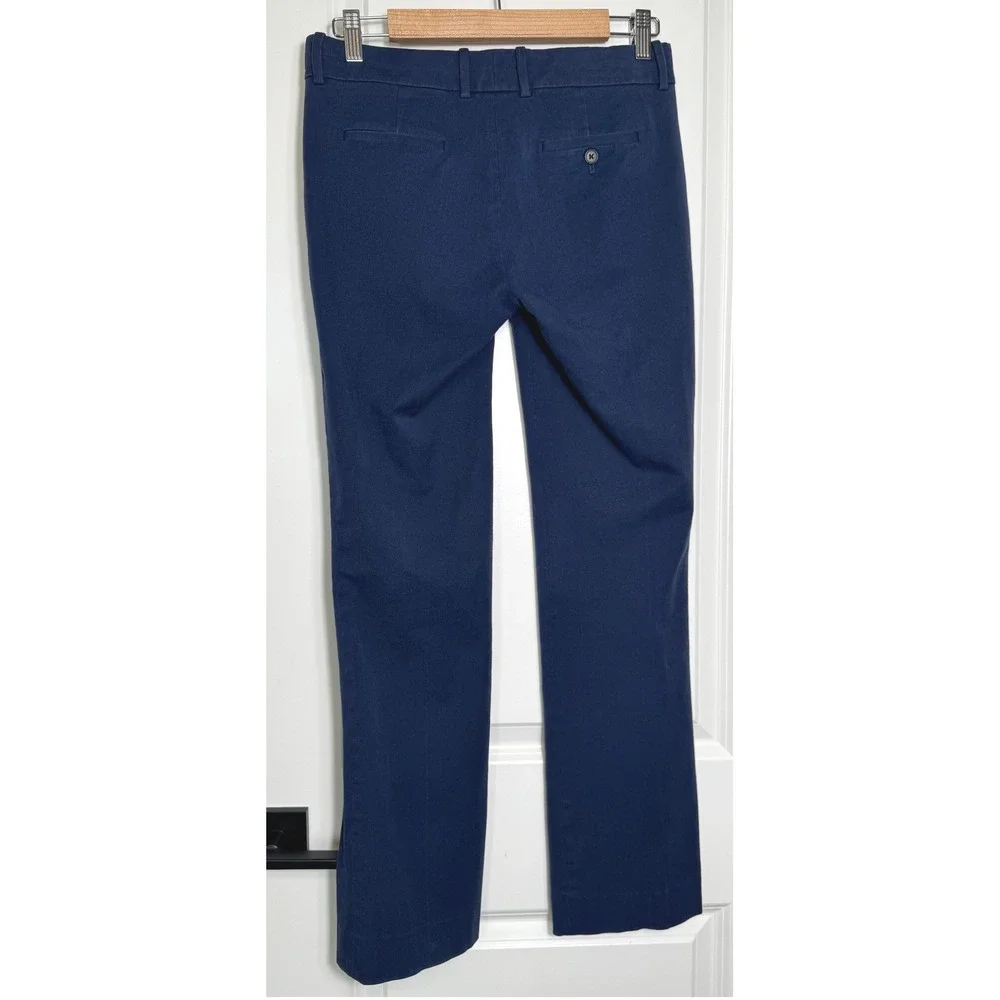 J Crew Campbell Trouser Navy Blue Flat Front Women's‎ Size 2